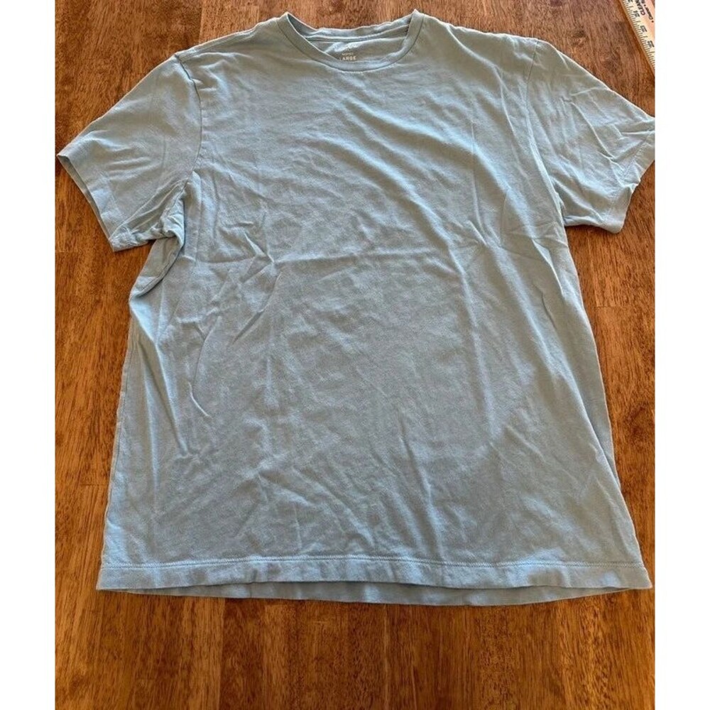 J.Crew Washed Men’s Large Light Blue Cotton Crewneck T-Shirt